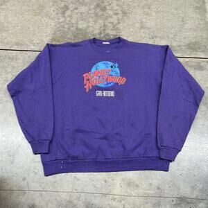vintage planet hollywood san antonio purple destination crewneck size large